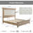 Deines Mid-century Solid Wood Bed Frame with Upholstered Chenille Headboard-824903549