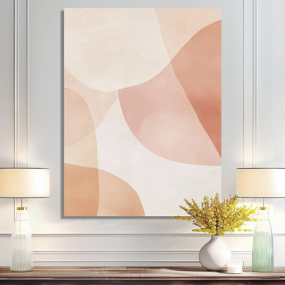Blush Minimalist Wall Art, Soft Neutral Canvas, Olvina