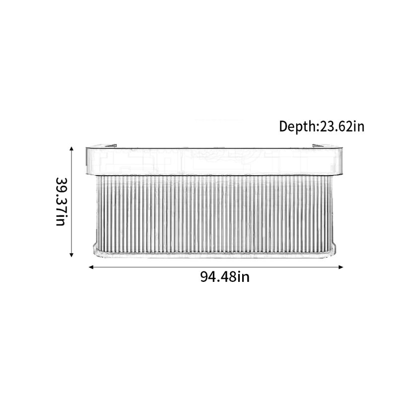 Réception rectangulaire moderne, support pour hôtesse, Noir/gris