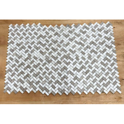 0,5 x 1,25 mini dolomite à chevrons x gris toundra x Iceberg
