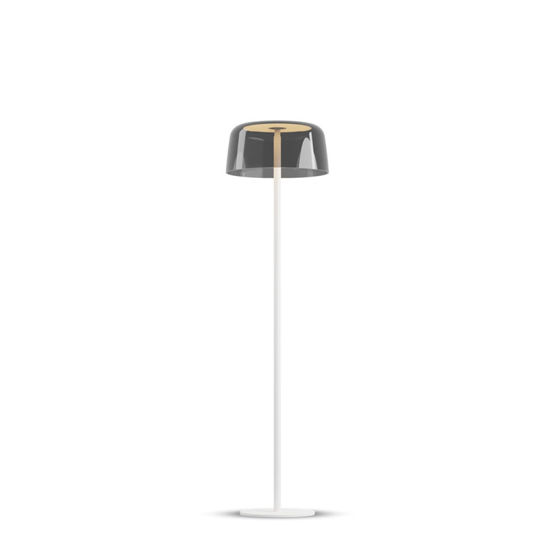 Yurei LED Floor Lamp, Dark Gray, Matte White