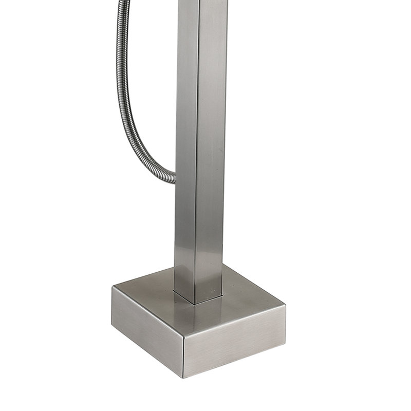 Brushed Nickel Modern Freestanding Tub Faucet with Hand Shower