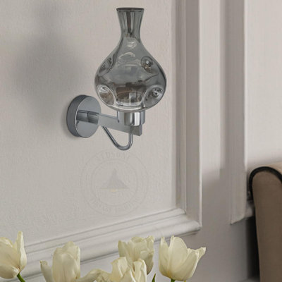 Aletris Glass LED Armed Sconce