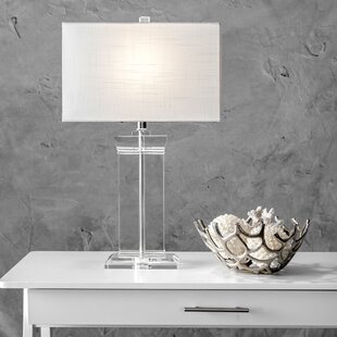 VIDA TABLE LAMP  Brass Finish on Metal with Crystal Base