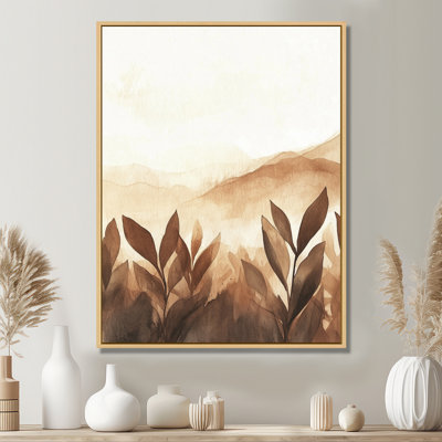 «Earth Horizon Flora I - Brown Foliage», reproduction d'art murale