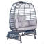 Balancelle pour 2 personnes avec structure et coussin à bascule