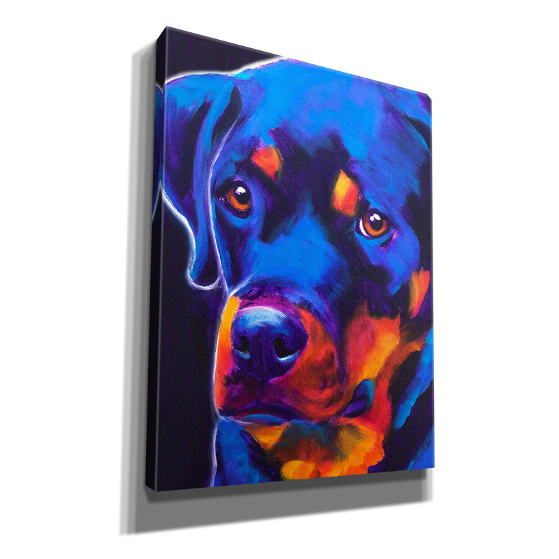 «Rottie - Dexter» par Dawg Painter, H 16 po x l 12 po x P 0,75 po