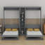 Deux lits escamotables doubles avec armoires et tablettes-170678937