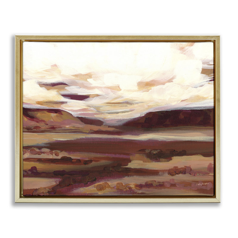 «Canyon Mesa», paysage encadré par Haley Knighten, Cadre flottant métallique doré, H 17 po x l 21 po