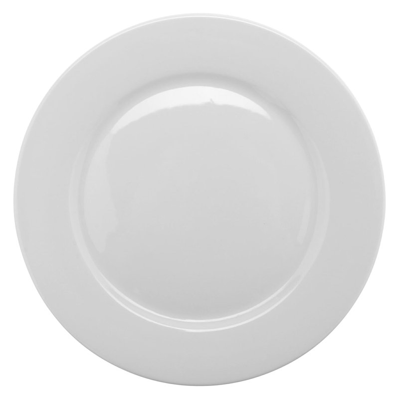 Assiette à dîner en porcelaine 10,625 po Corona - Rolled Edge