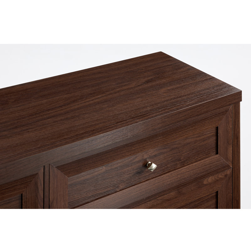 Commode 8 tiroirs Cleckheat, Brun acajou