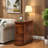 Solid Wood End Table with 2 Storage Drawers, No Assembly Required-194745022