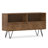 Chase 30"H Solid Acacia Wood and Metal Modern Industrial Low Bookshelf with Open Shelves and Metal Frame