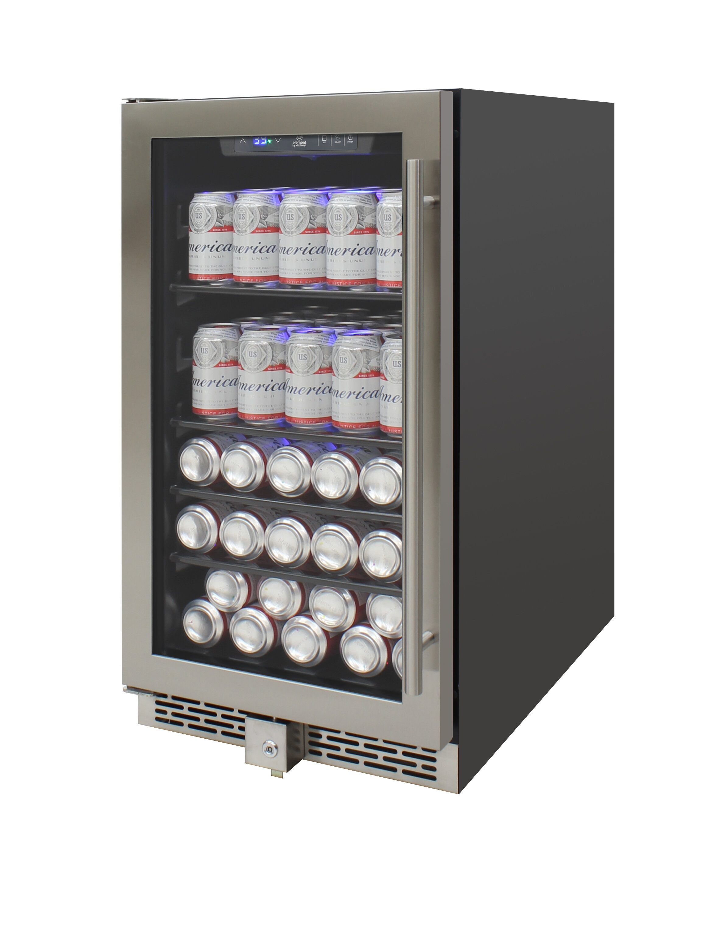 Kalamera Built-in Refrigeration 96 Cans (12 oz.) 1.9 Cubic Feet Convertible Beverage  Refrigerator and with Glass Door & Reviews