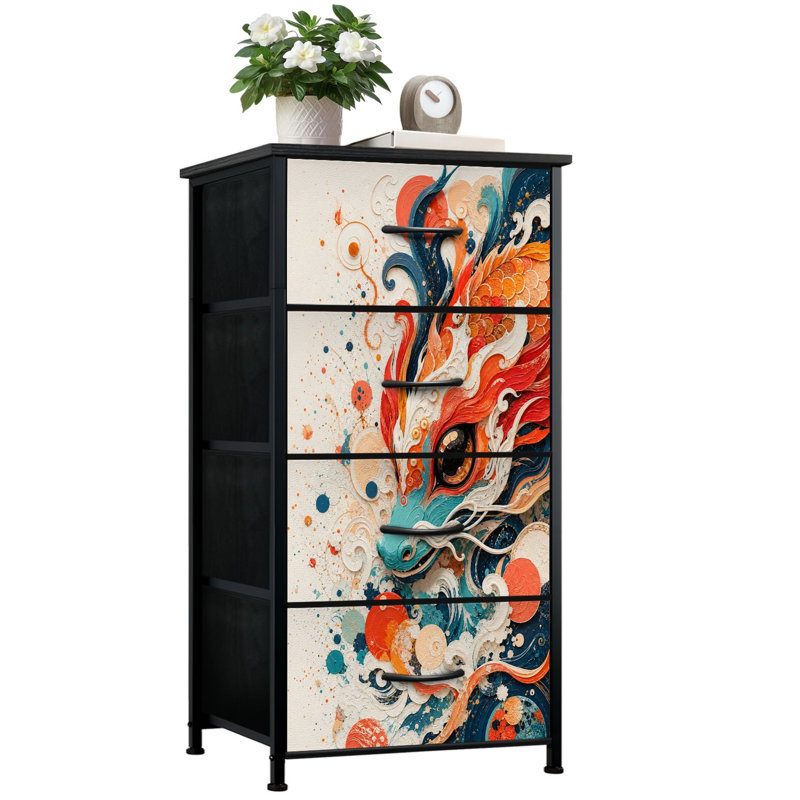 Commode de rangement verticale 4 tiroirs