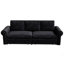 Canapé Chesterfield, canapé-lit gigogne de 93,7 po, canapé-lit convertible en velours 3 en 1 avec garniture cloutée et accoudoirs roulés, canapé-lit multifonctionnel