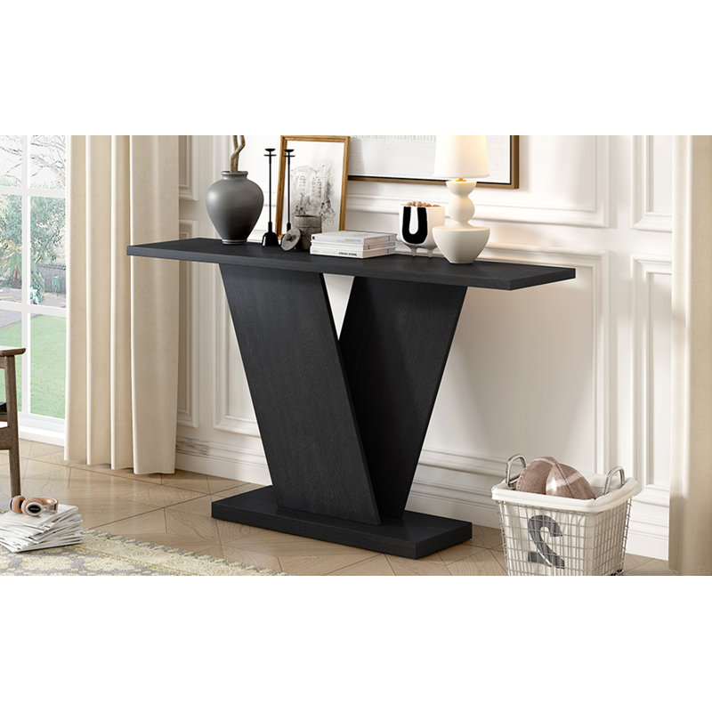 Console avec placage en bois naturel
