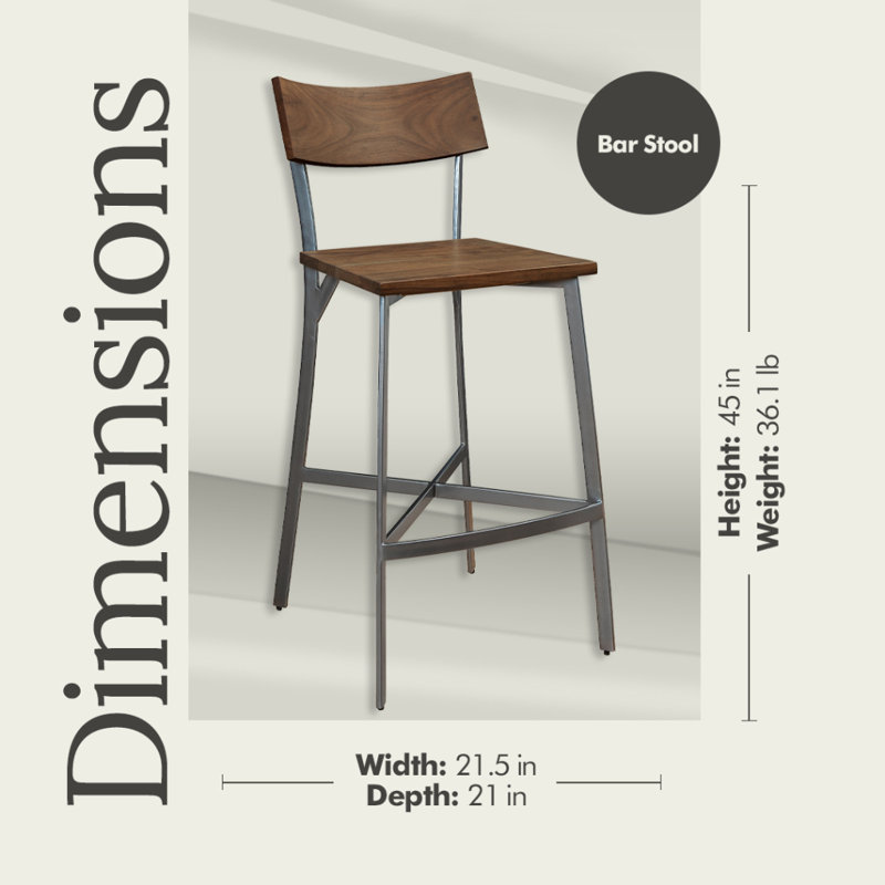 Solid Wood 31'' Stool