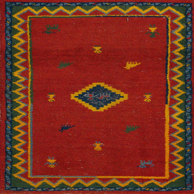 Abstract Indoor Rug, Square 5'