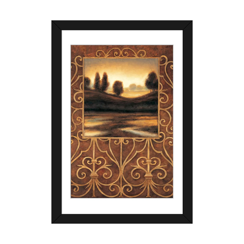 «Dawn II», reproduction d'art sur toile, H 24 po x l 16 po x P 1 po, Papier beaux-arts encadré noir, Blanc