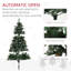 HOMCOM Artificial LED Christmas Tree with Metal Base Hinged Branches-876595443
