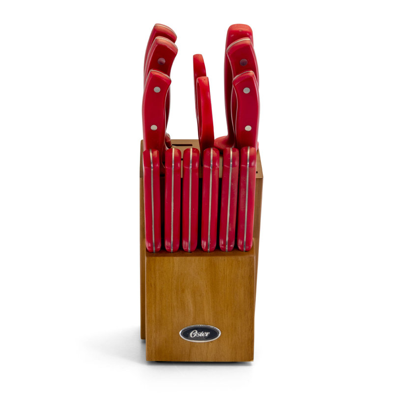 Ensemble de couteaux 14 pièces Oster Evansville, rouge