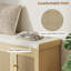 Banc de rangement pour chaussures avec portes en rotin tissé, banc pour chaussures-749593807