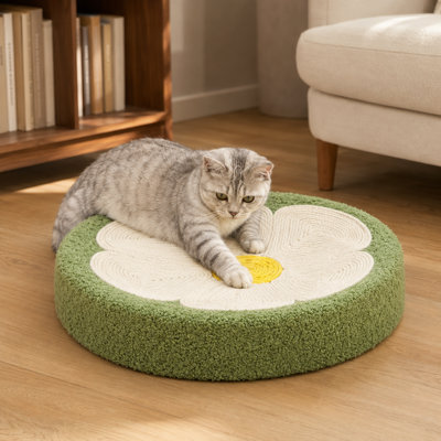 Planche à chat ronde en sisal avec velours et velours