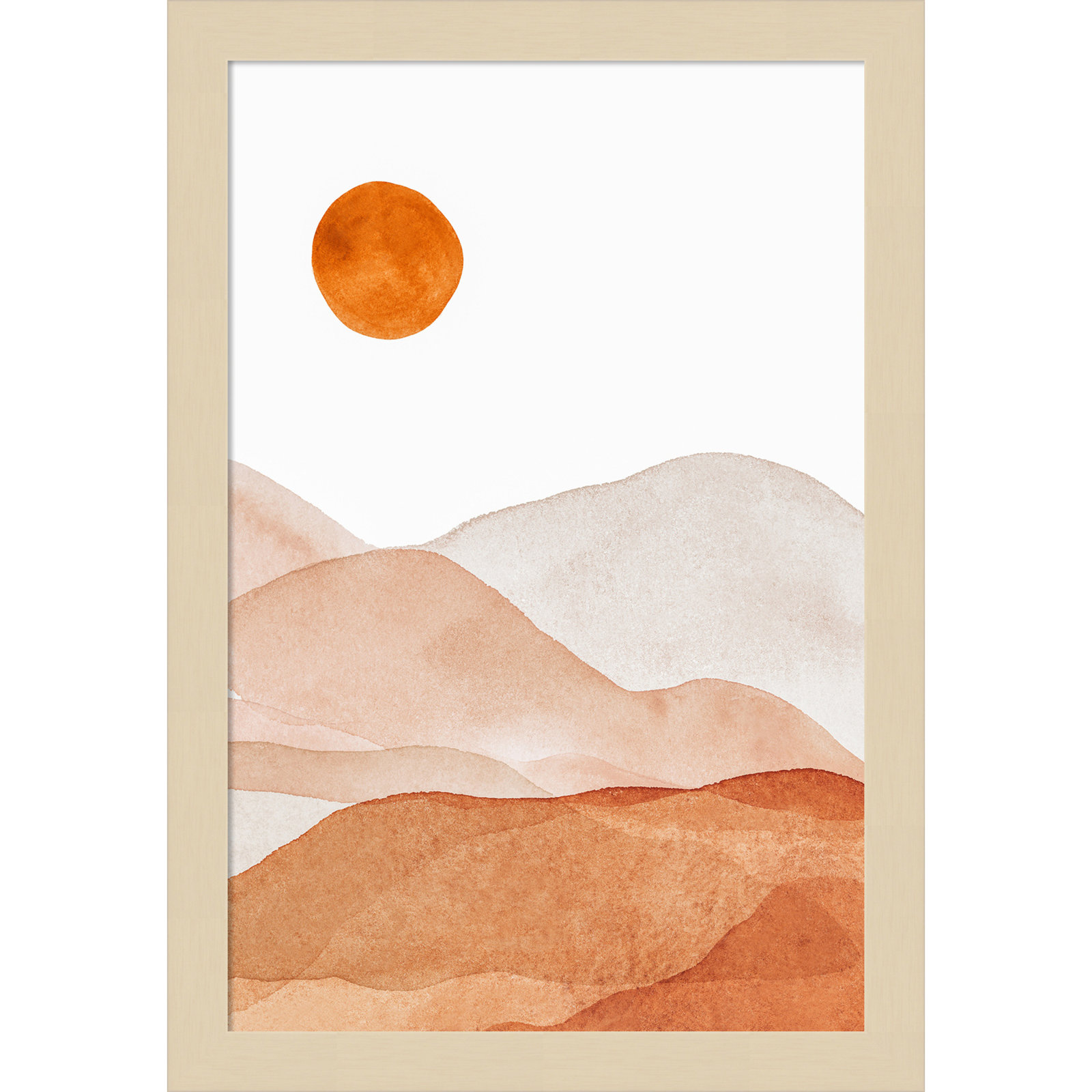 Doris "Mountain Range I" Print, Brown, 16.25" H x 11.25" W x 0.88" D