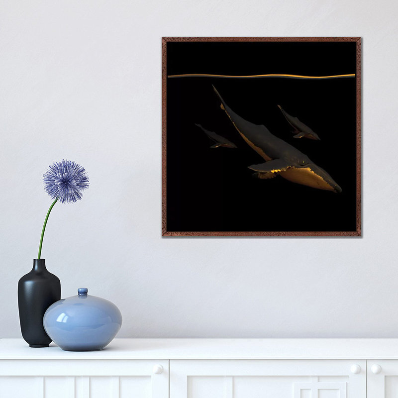 Bond III - Print on Canvas, Brown Framed, 45.72 cm H x 45.72 cm W