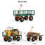 500 LBS Heavy Duty Garden Wagon Cart | 10" Multi-Terrain Tires, 4 Removable Mesh Sides | 180° Swivel Handle Steel Utility Cart for Lawn/Patio/Farm (Green & Orange)