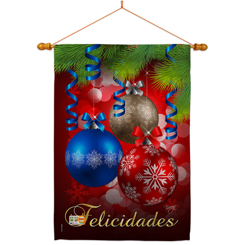 Double Sided 40'' H x 28'' W Polyester Christmas Flag Set