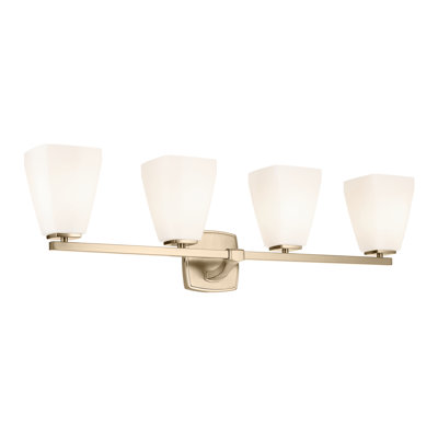 33.25" 4-Light Vanity Light with Water Glass