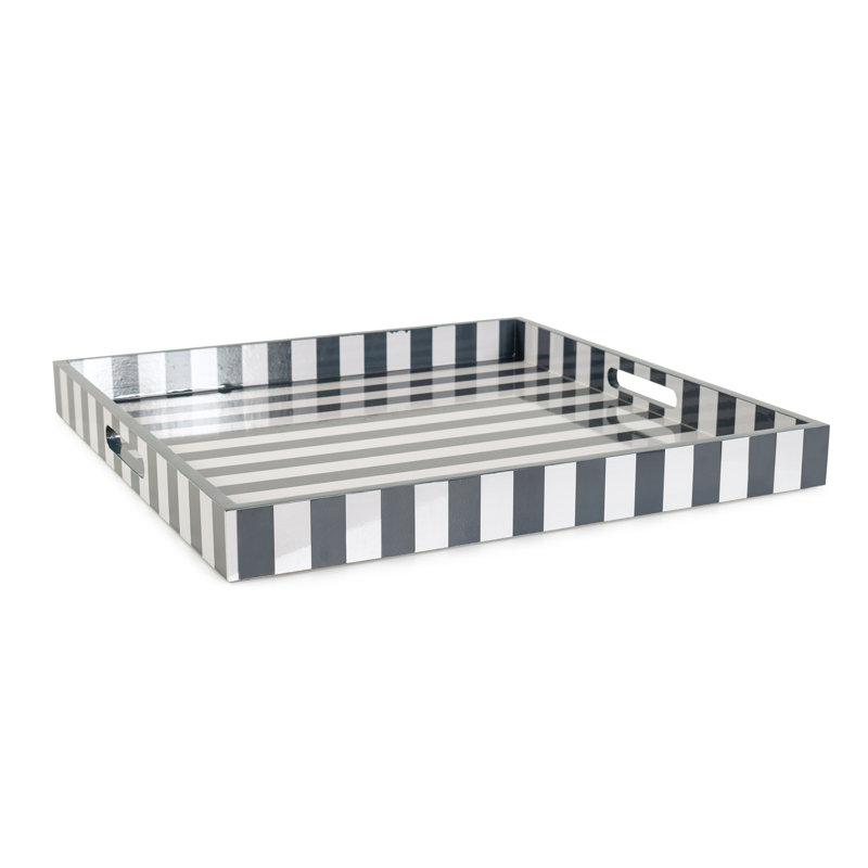 Plateau à rayures roses - Wayfair, Bleu