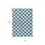 Tapis intérieur / extérieur lavable à pois bleu sarcelle et ivoire 10 pi x 14 pi