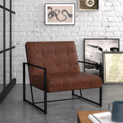 Billings Faux Leather Armchair