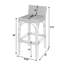 Serienna Blue & White Rattan Low Back Counter Stool-1653777370-1653777369