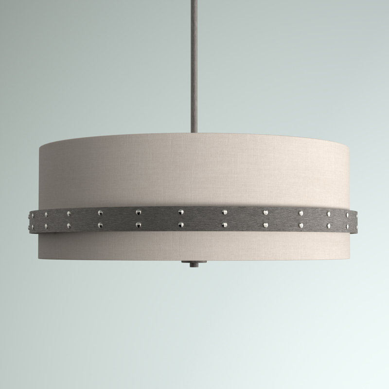 Luminaire suspendu tambour Calumet, 4 lumières