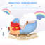 Chaise berçante pour enfants en peluche