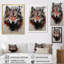 Crimson Wolf Bold II - reproduction d'art sur toile-141764230-141764172