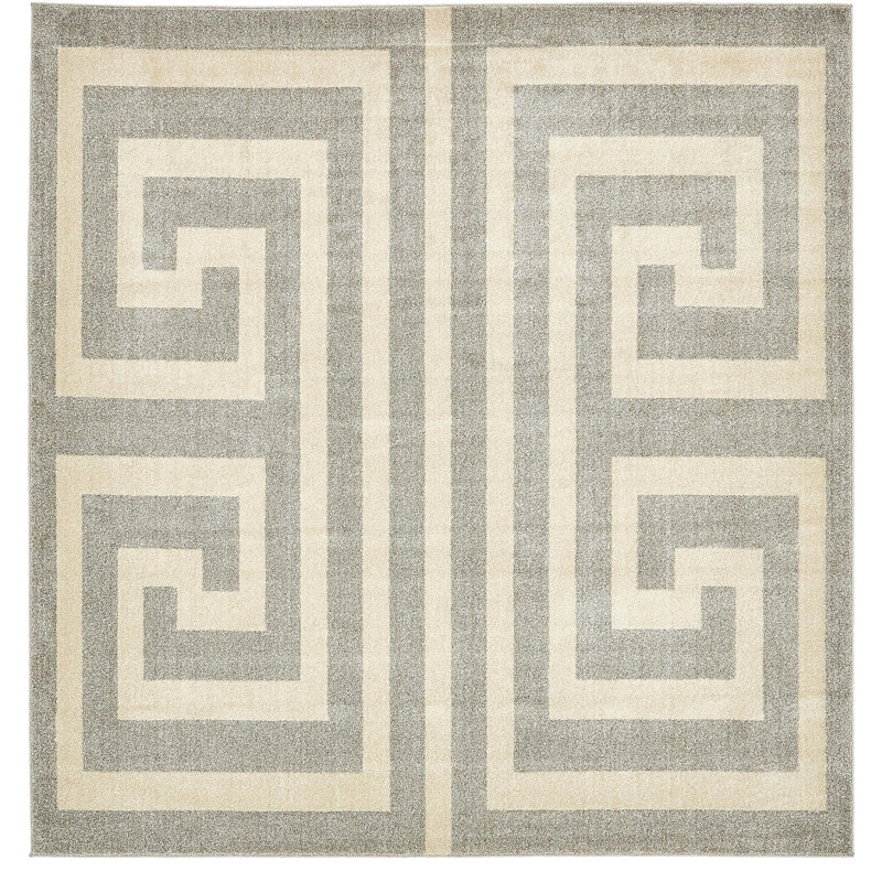 Square Geometric Area Rug, Runner 78.7 cm x 304.8 cm