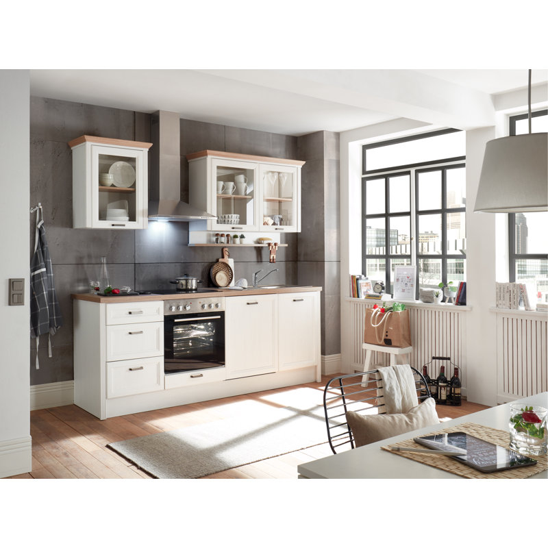 Kitchen Unit 230 Cm Without Appliances Charcoal, Beige