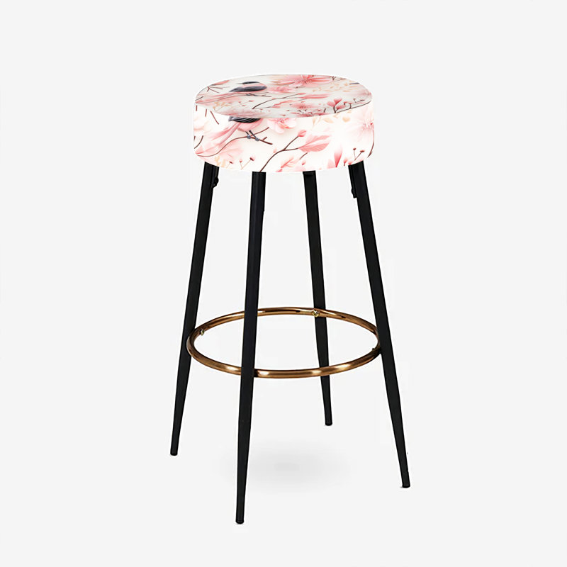 Ensemble de 2 tabourets de bar scandinaves Avian Elegance Serenity Blossoms