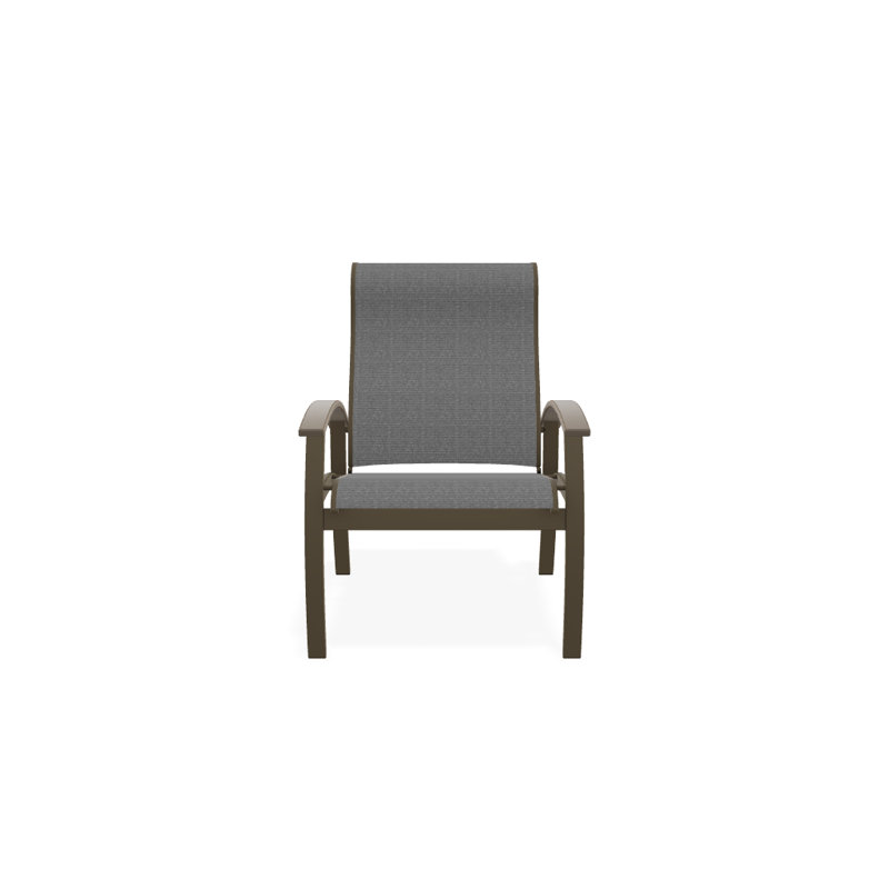 Chaise de patio Askar, Désert, Titane Sunbrella®, Bois de plage texturé