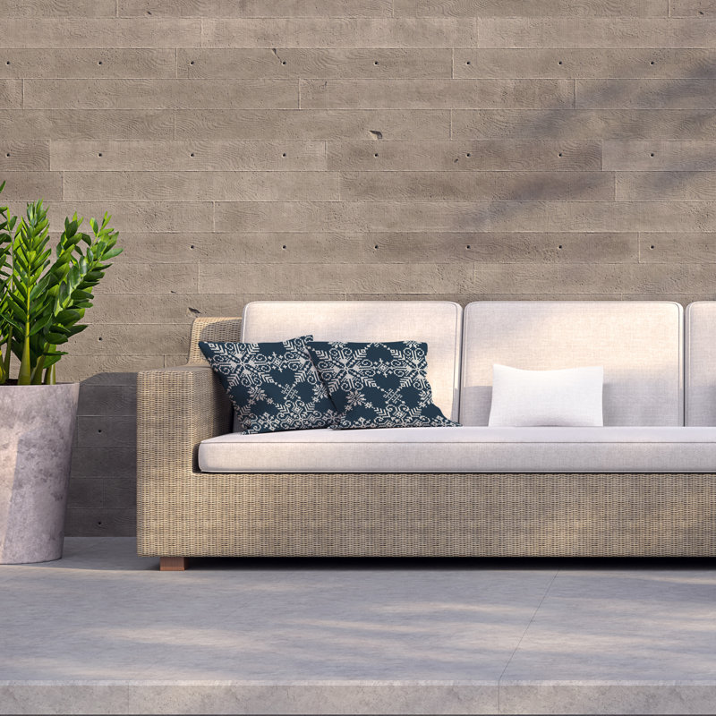 Indoor / Outdoor Damask Square Throw Cushion, 60cm H x 60cm W