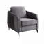 Chaise rembourrée en velours gris 32 po