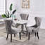 Caesar Velvet Dining Chair - Ergonomic Upholstered Curved Back with Solid Wooden Legs - Modern Side Chair for Living Room Dining Room-1100677277-1157841300
