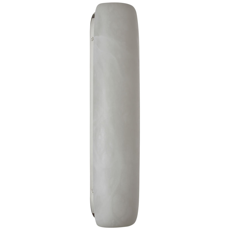Kelly Wearstler Formosa 26" Linear Sconce, 19.75" H x 4.75" W x 3.25" D, Alabaster/Polished Nickel, 1400 W