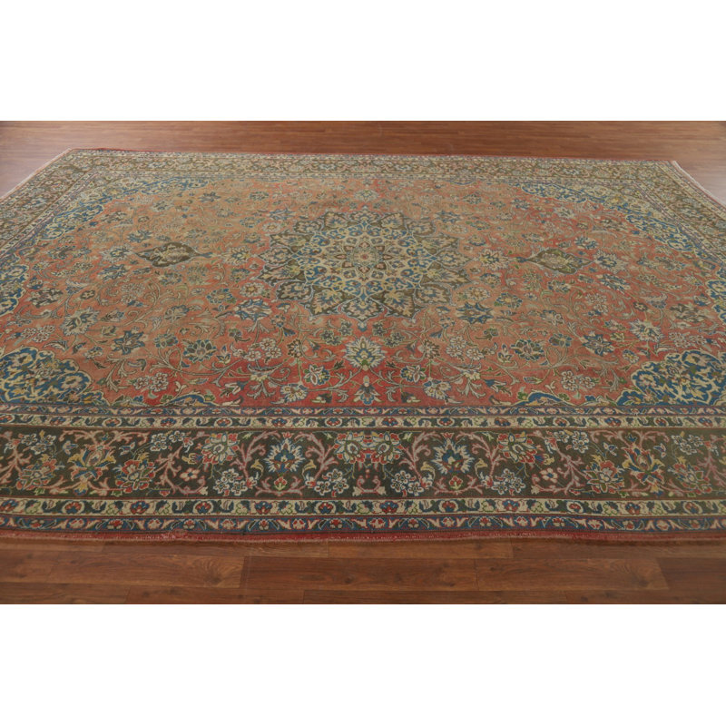 Tapis floral rétro 10 x 13