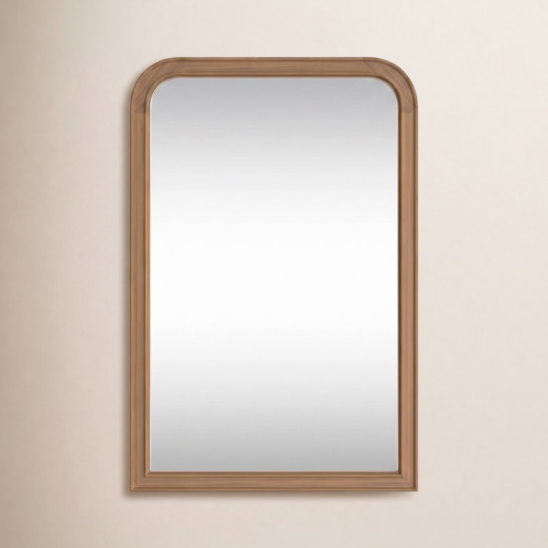 Ancell Solid Wood Mirror, 40" x 30", Natural Wood